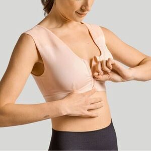 NWOT TOMMIE COPPER Women’s Pink Shoulder Support Front Zipper Bra - Size 3XL